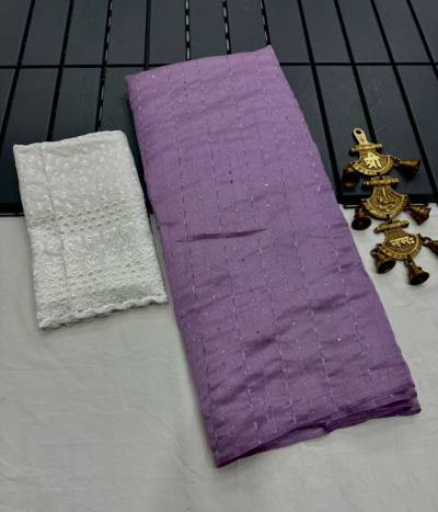 KORA BY MERAKI ORGANZA GEORGETTE SAREES WITH ALL OVER SEQUNCE AND FUR WORK ALKORA BY SAGAR IMPEX SILK SAREE WHOLESALER IN INDIA